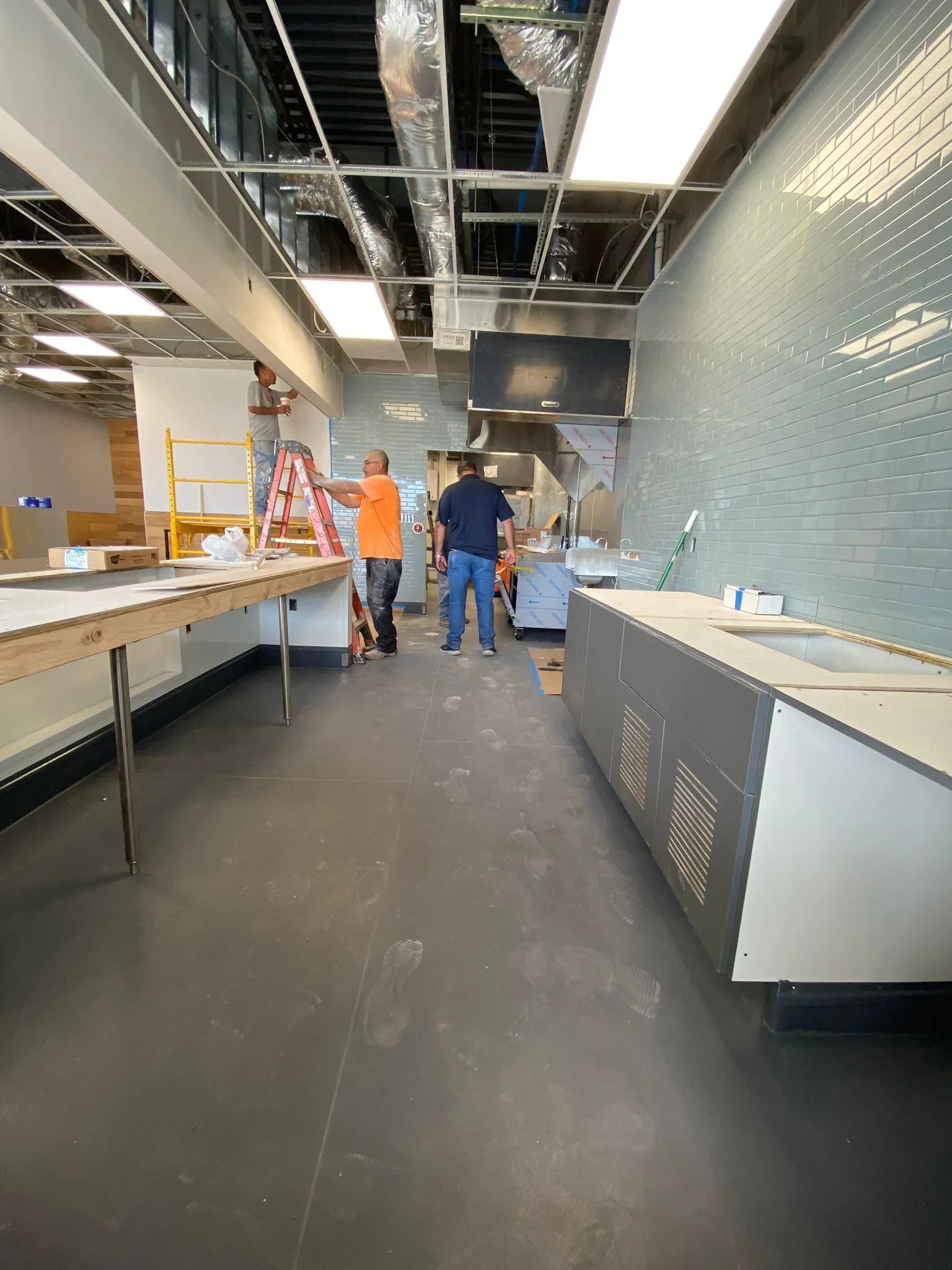 Commercial kitchen flooring project