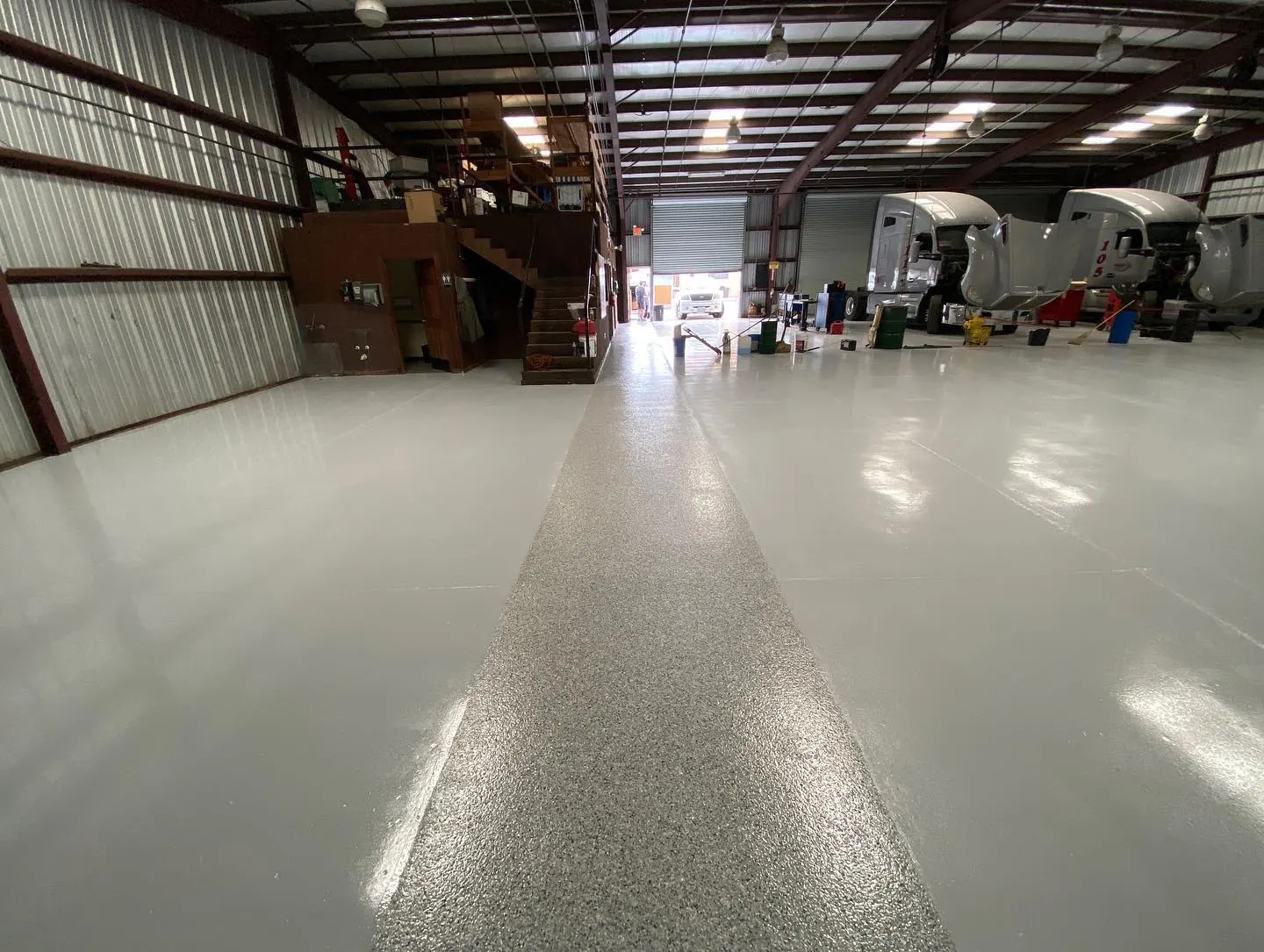 Premier 1 Trucking Facility — Truck maintenance shop · Epoxy & safety lines, view 8
