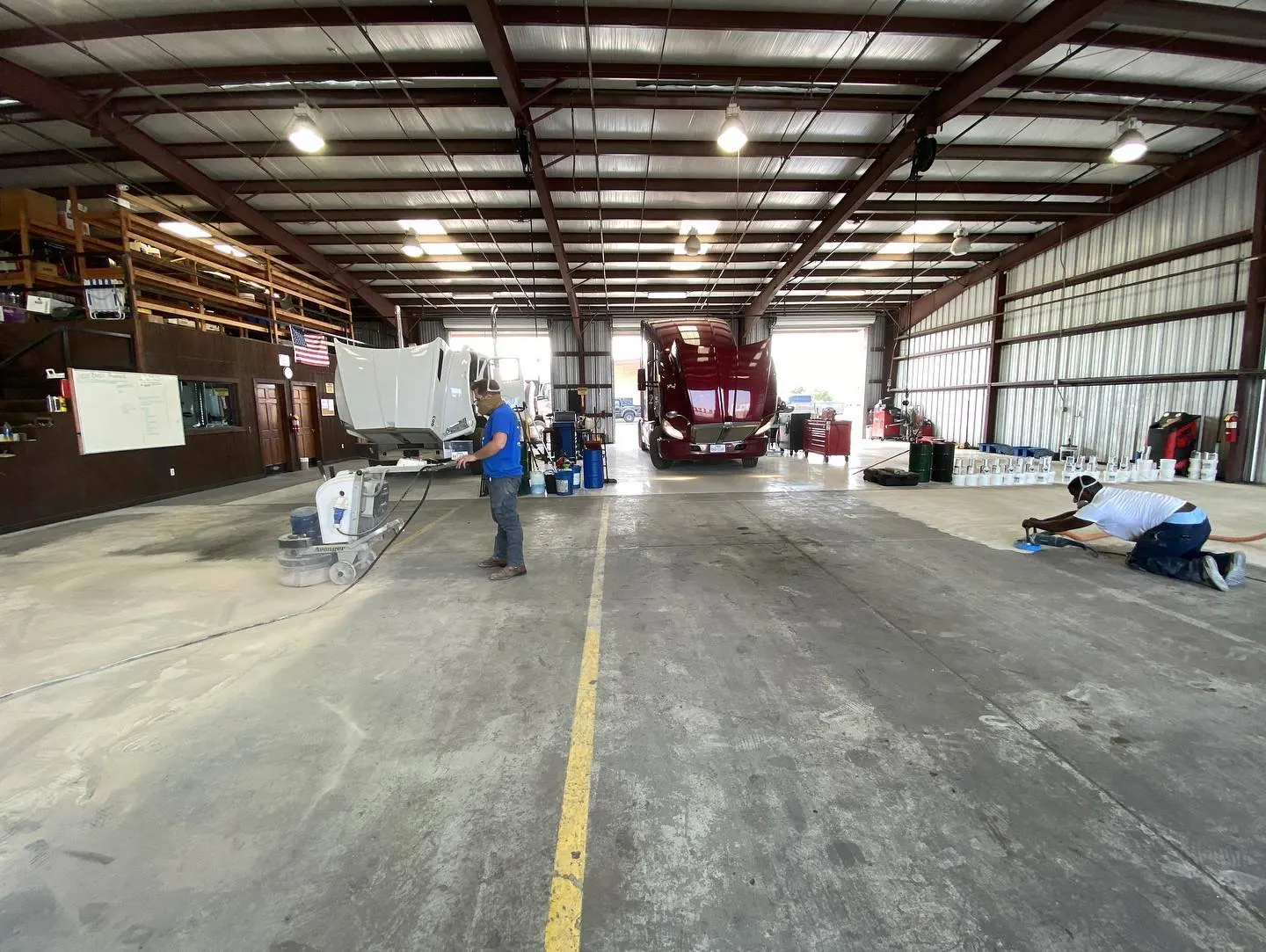 Premier 1 Trucking Facility — Truck maintenance shop · Epoxy & safety lines, view 5