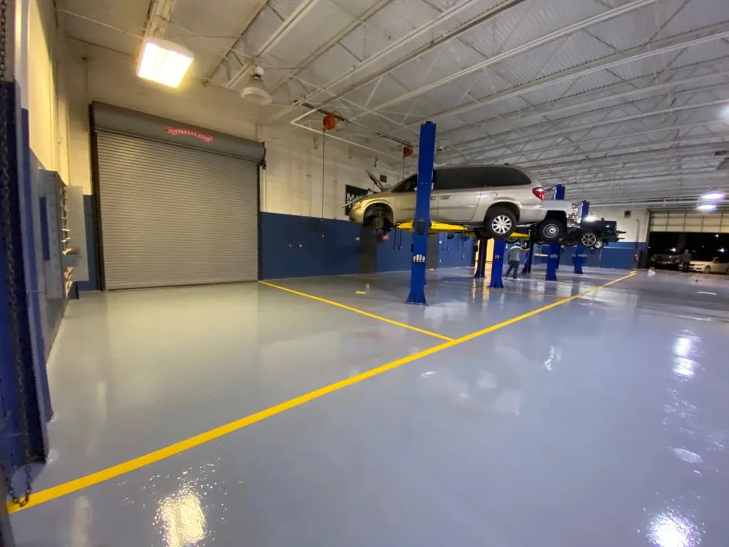 UTRGV Mechanic Shop & Classroom — Training shop · Epoxy & safety stripes, view 2